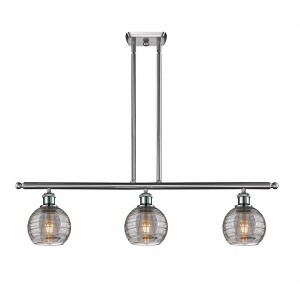 Athens Deco Swirl - 3 Light Island In Industrial Style-9 Inches Tall and 36 Inches Wide - 1 of 1