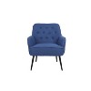 Upholstered Accent Chair With Armchair Ergonomic Incline Backrest Easy Assembly Modern Chair For Living Room - 4 of 4