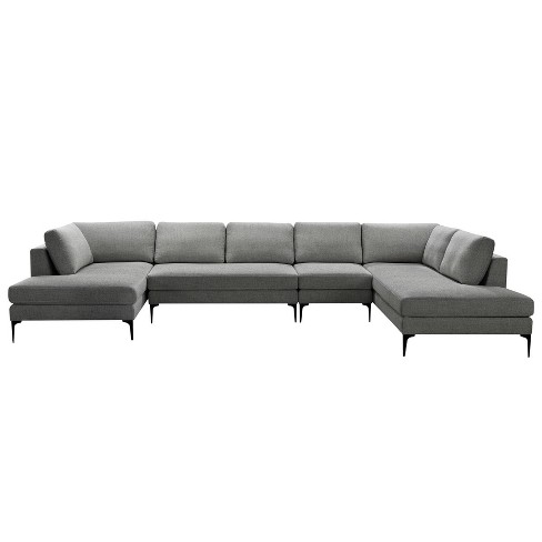 4pc Eva Fabric Double Chaise Sectional