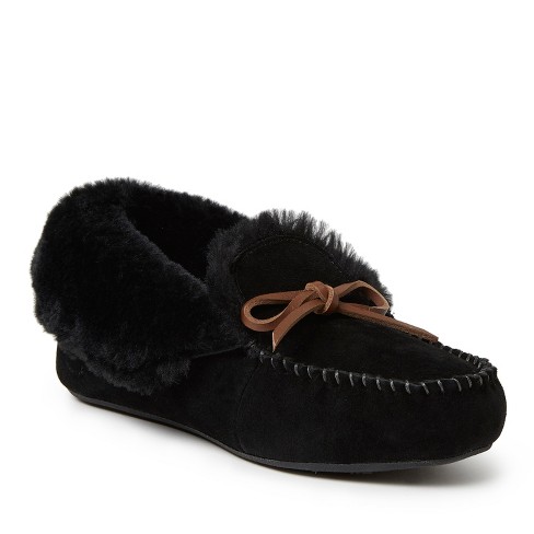 Womens hot sale furry moccasins