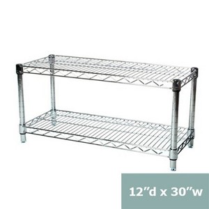 Shelving.com Chrome Wire Shelving with 2 Tier Shelves - - 1 of 3