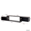 Syemin TV Stands and Consoles Fashion Wall Mounted Floating TV Stand for 50 Inch TV for Living Room Bedroom, Black, 65.35"*9.06"*11.02" - 3 of 4