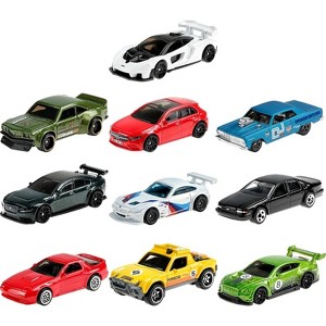 Hot Wheels Nightburnerz 10-Pack – Set of 10 1:64 Scale Night-Driving Super Speeders with Authentic Decos for Collectors and Kids - 1 of 4
