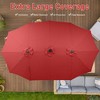 15ft Patio Umbrella with Solar Lights for Deck, Pool, Garden - 4 of 4