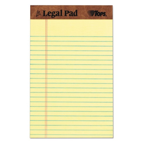 TOPS 5 x 8 Legal Pads, 12 Pack, The Legal Pad Brand, Narrow Ruled, Yellow  Paper, 50 Sheets Per Writing Pad, Made in the USA (7501)
