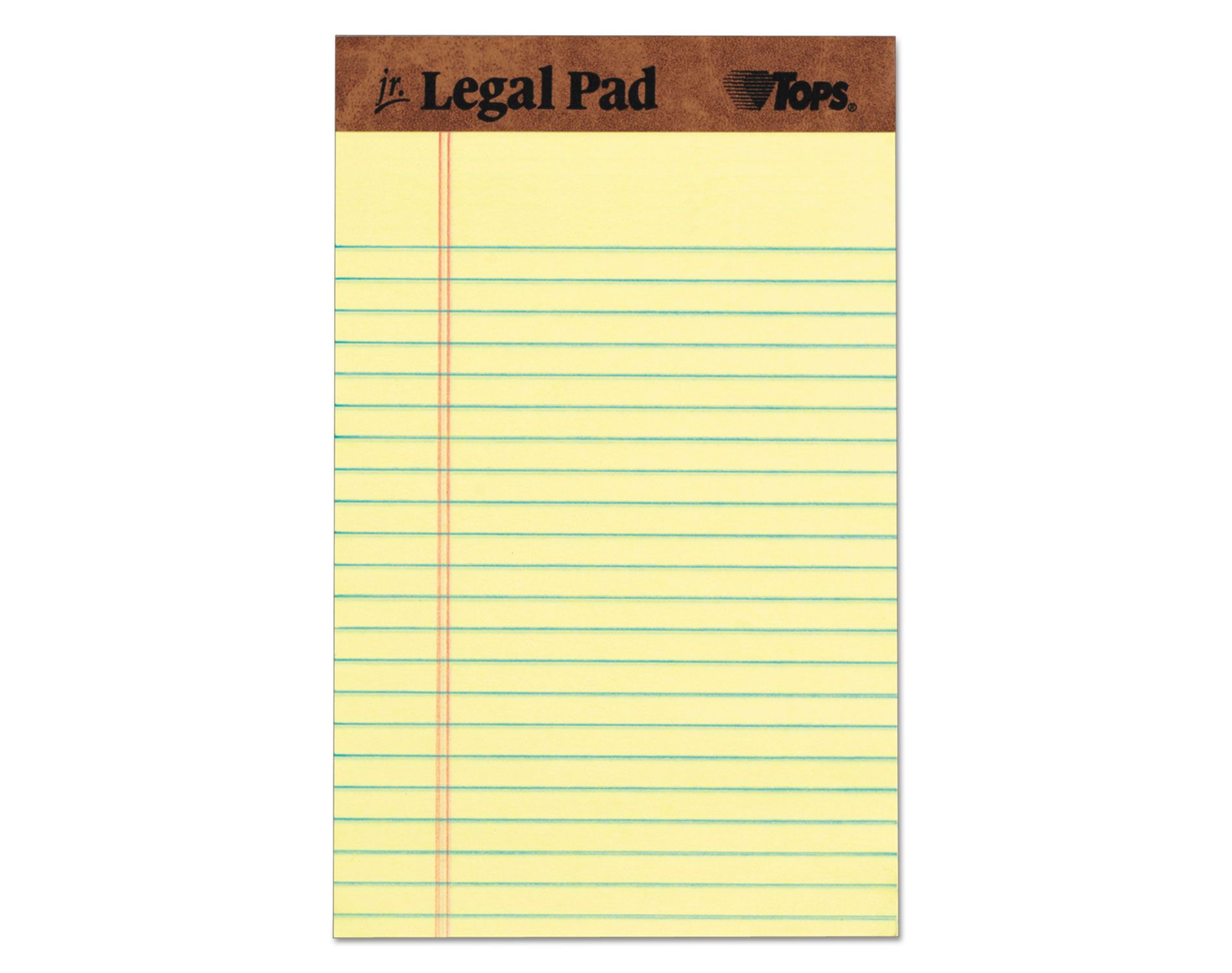 TOPS "The Legal Pad" Ruled Perforated Pads 5 x 8 Canary 50 Sheets Dozen 7501