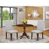 3-Piece Acacia Walnut Finish Solid Wood Top Button Tufted Dining Room Set  (Seats-4) - 2 of 4