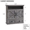 Bathroom Wall Cabinet, Farmhouse Medicine Cabinet with Drawer, 24" Wide Bathroom Cabinet with Adjustable Shelf & Double Barn Doors - 4 of 4