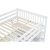 NicBex Full Size Bunk Bed with Desk Pinewood Rack Multifunctional Bed Frame with Storage Shelves, Guardrails and Ladder, No Spring Box Required - 4 of 4