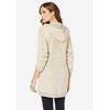 Roaman's Women's Plus Size Marled Thermal Hoodie Cardigan - 3 of 4