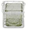 Cheung's Belen Square Glass Jar in White Wire Basket - Small - 3 of 4