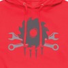 Men's - Instant Message - Tool Skull And Crossbones Graphic Fleece Pullover Hoodie - 2 of 4