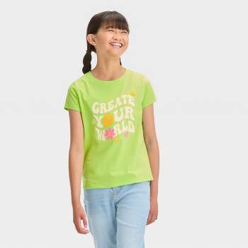 Girls' Short Sleeve Graphic T-Shirt - Cat & Jack™ Light Green