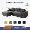 MAXYOYO L-Shaped Sectional Sofa with Convertible Ottoman, Cloud Boneless Modular Couch - 2 of 4