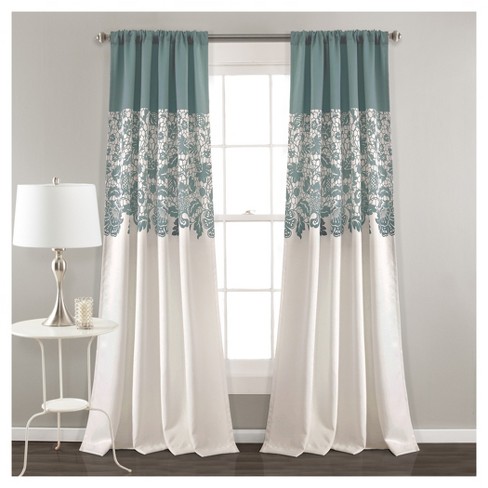 Estate Garden Print Room Darkening Window Curtain Set (84 ...