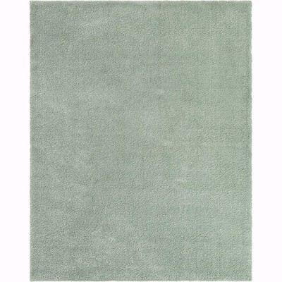 Luxurious Light Blue Shag Rug 8' x 10' - Easy Care & Stain-resistant