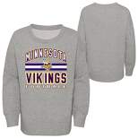 NFL Minnesota Vikings Girls' Long Sleeve Crew Neck Fleece Sweatshirt