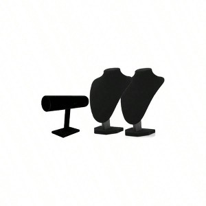 3pcs Pack Jewelry Organizer - 9 Necklace Holder Elegant Room Decor Jewelry Organizers and Storage Solution for Fashion Accessories - 1 of 4