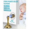 DOMETOUR Magnetic Door Stopper 2 Pack, Stainless Steel Door Holder, Adhesive & Screws, Wall/Floor Mount, Gold - 3 of 4