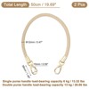 Unique Bargains PU Leather Braided Replacement Metal Buckles Purse Strap 2 Pcs - 2 of 4
