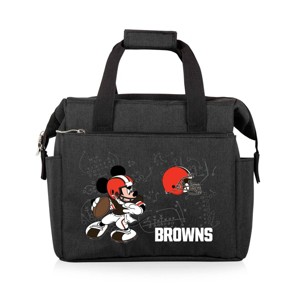 NFL Cleveland Browns Mickey Mouse On The Go Lunch Cooler - Black - 1 of 4