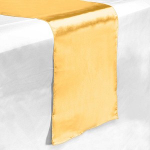 Lann's Linens 5-Pack Satin 12" x 108" Table Runners for Wedding, Banquet - 1 of 2