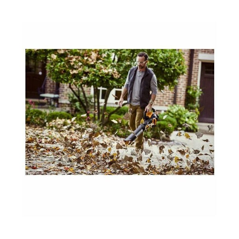 Worx WG524 12 Amp TRIVAC 3-in-1 Electric Leaf Blower/Mulcher/Vac with Leaf Collection System, 4 of 9