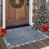 Washable Christmas Living Room Rugs, Home Decorative Snowflake Print Bedroom Rugs, Soft Non Slip Xmas Carpet for Kids Room - 3 of 4