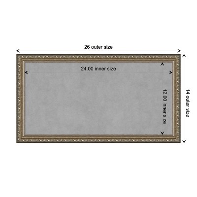 Amanti Art Parisian Silver Framed Magnetic Board 26 x 14 in.