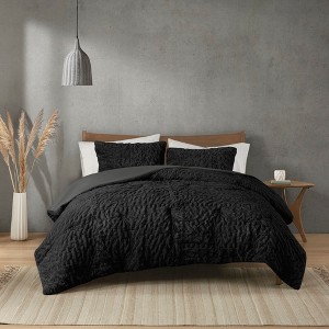 3Pcs Comforter Set, Cozy Solid Bedding Set, Microfiber Bed Comforter - 1 of 4