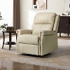 Kaietan Genuine Leather Power Rocking Recliner with Rolled Arms for Living Room and Office| ARTFUL LIVING DESIGN - 2 of 4