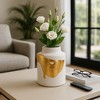 Artistic Vase for Living Room Decor - Stylish Flower Vase for Bedroom Styling, Entryway, or Home Decor - Contemporary House Decor Vase - 10", White - 3 of 4
