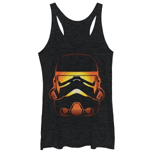 Women's Star Wars Boba Fett Halloween Jack-O'-Lantern Racerback Tank Top - 1 of 3