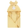 Hudson Baby Cotton Animal Face Hooded Towel, Safari Friends, One Size - 3 of 4