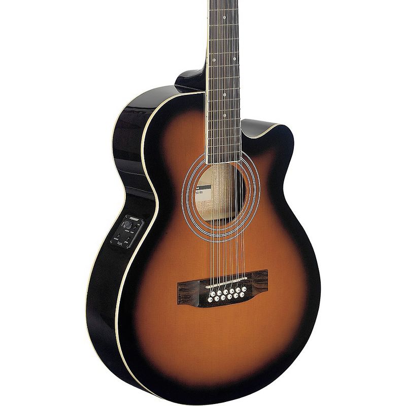 Stagg Mini-Jumbo Electro-Acoustic Cutaway 12-String Concert Guitar, 1 of 3