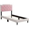 CAVINAS Twin Size Modern Casual Platform Bed Frame with High Upholstered Headboard,No Box Spring Needed - 2 of 4