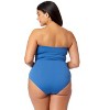 Women's Plus Live In Color Twist Front Shirred One Piece Swimsuit - 2 of 4