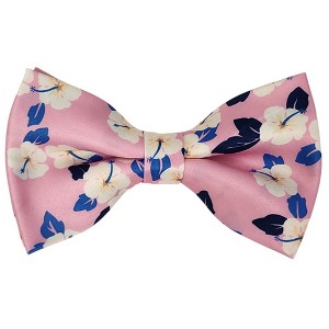 Men's Floral Printed Design 2.75 W And 4.75 L Inch Pre-Tied adjustable Bow Tie - 1 of 3