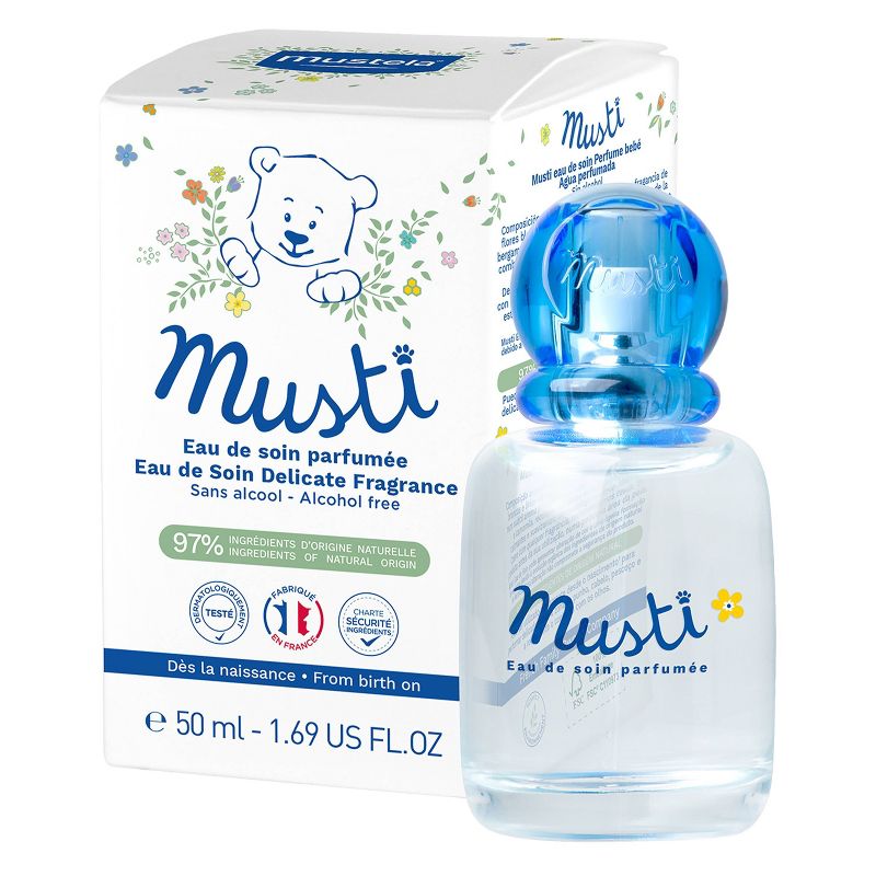 Mustela Musti Eau de Soin Spray Baby Perfume Alcohol Free Fragrance - 1.69 fl oz, 1 of 8