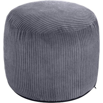 ACEPANO Small Corduroy Footstool with Foam Padding-Dark Gray