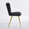 PAGED  Set of 2  Modern Iron Frame Dining Chairs with Plush Cushions & Hairpin Legs,Armless Chairs for Kitchen,Living Room - 4 of 4