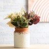 Sullivans Set of 2 Ceramic Speckled Container Vase 6"H & 7.5"H Off-White - 3 of 4