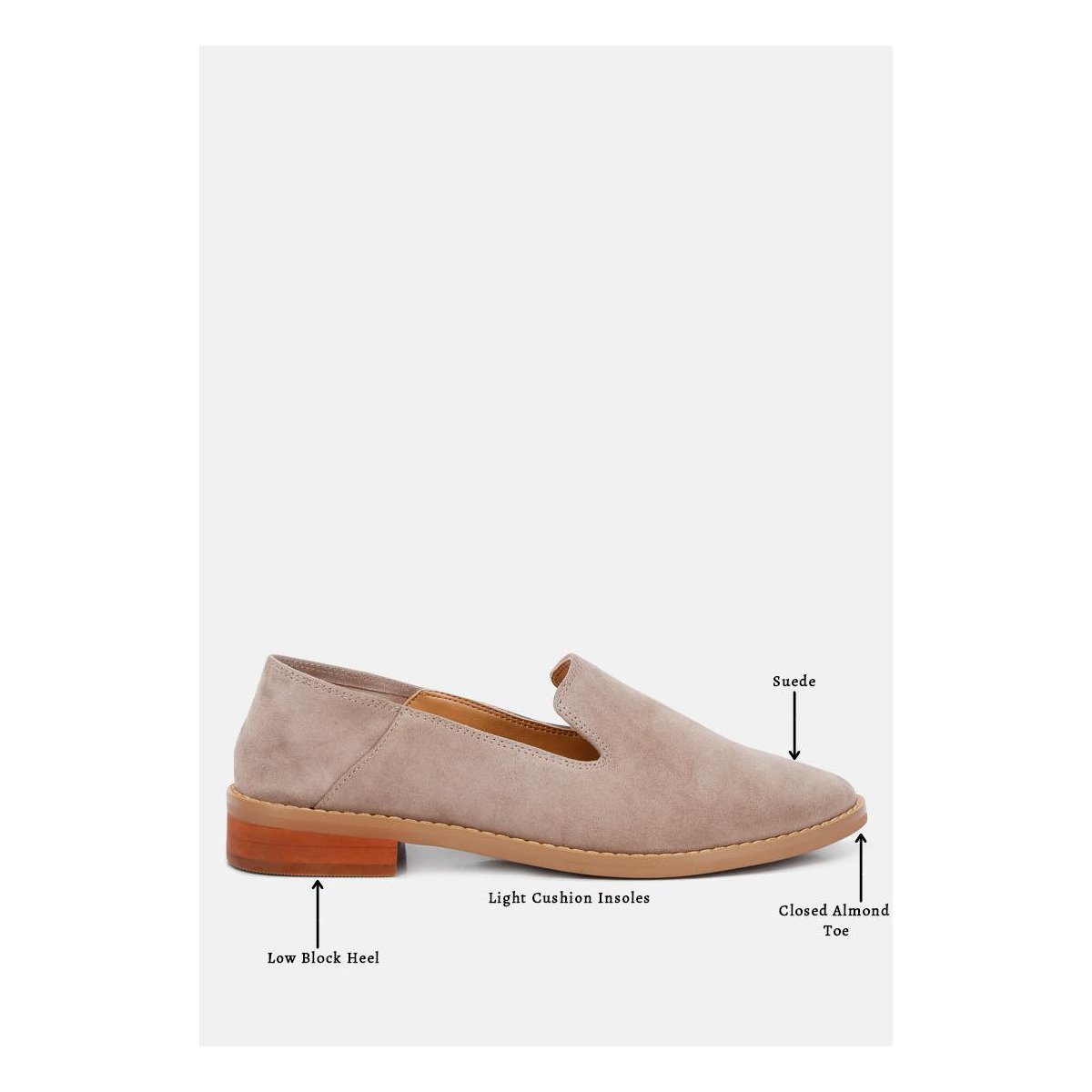 Женские туфли Rag & Co Womens Oliwia Classic Suede Loafers 10 — фото 7