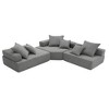 NicBex Couches for Living Room 56" Lounge Frame for Oversized Modular U-Shaped Sectional Sofa Boucle Floor Convertible Compressed Couch - 3 of 4