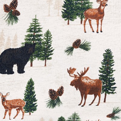 Noland Pines Brown Cotton Reversible Full Quilt Set