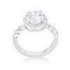 Slickblue Radiant 2.2ct Clear Cubic Zirconia Ring in Rhodium, Halo Design for Timeless Engagement, Sizes 5-10 - 2 of 4