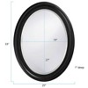 Oval George Decorative Wall Mirror Black - Howard Elliott: Wood Frame, Beveled, Ready to Hang - 4 of 4