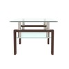 NicBex Modern 39.37" Rectangle Coffee Table with Glass Top, Open Storage Shelf and Iron Frame for Living Room and Bedroom - 4 of 4