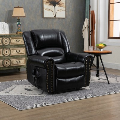 Power Lift Recliner Chair with USB Ports, Heat Massage Dual Motor Up to 350 LBS