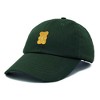 Dalix Yellow Gummy Embroidered Cotton Dad Hat Baseball Cap Adjustable Womens - 4 of 4
